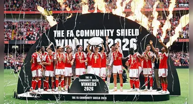 Imagem ilustrativa da notícia: Arsenal goleia Manchester City e conquista Supercopa da Inglaterra