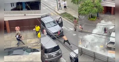 Motoristas se envolveram em uma briga generalizada após um desentendimento no trânsito em Lima, no Peru