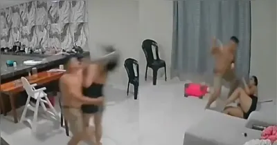 Quando os policiais chegaram, o suspeito estava em uma casa vizinha, onde tentava se justificar para familiares da mulher.