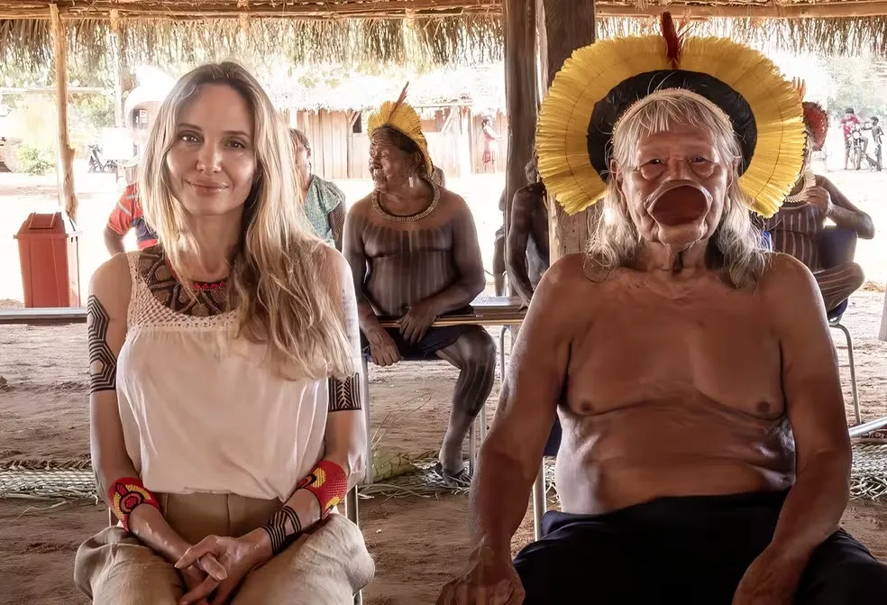 Imagem ilustrativa da notícia: Veja como será documentário sobre o cacique Raoni com Leonardo DiCaprio e Angelina Jolie