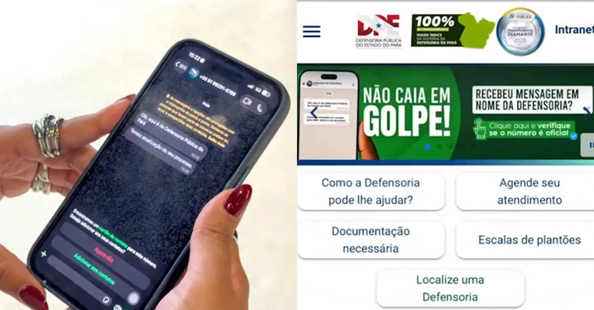 Imagem ilustrativa da notícia: Defensoria do Pará cria ferramenta para identificar golpes no WhatsApp