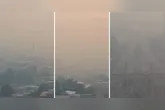 A fumaça é proveniente de incêndios registrados em municípios do interior do Amazonas,