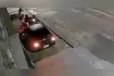 O grupo invadiu a residência e fugiu apenas porque alarme de carros disparou