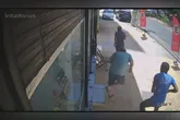O empresário reagiu e acabou baleado pelo suspeito de camisa azul