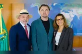O presidente e a primeira-dama receberam o ator e ativista ambiental