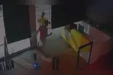Câmeras de segurança registraram a invasão e depredação de uma academia no bairro do Paar, em Ananindeua; Polícia Civil investiga o caso.