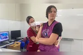 Estudantes da Escola Estadual Paulo Maranhão, no Guamá, participaram de palestras educativas e de vacinação durante ação do Outubrinho Rosa, promovida pela Prefeitura de Belém.