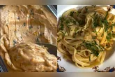Nesta receita, tomate-cereja e alho assados são misturados à manteiga com mel, lemon pepper e manjericão.