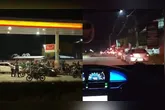 Imagem ilustrativa da notícia Vídeo mostra fila gigante de carros abastecendo de graça para carreata de Daniel Santos