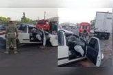 Caminhão teria realizado conversão irregular.