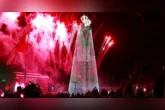 Imagens de Nossa Senhora de Nazaré recebem iluminação rosa em Belém nesta segunda-feira (19/10), em alusão ao Outubro Rosa, campanha de conscientização sobre a prevenção e o diagnóstico precoce do câncer de mama.