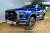 A Chery Himla tem dimensões próximas às de picapes médias como Ford Ranger e Toyota Hilux.