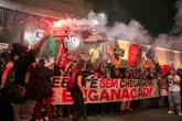 A mobilização durou cerca de três horas e foi organizada pelo Levante Popular da Juventude.