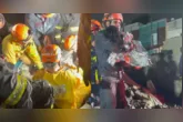 Criança de 5 anos foi resgatada com vida dos escombros após o desabamento na Penha(SP), enquanto a irmã, de 7 anos, continua desaparecida.