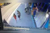 O casal foi registrado na loja antes de cometerem o furto