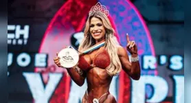 Duda Bezerra conquistou pelo segundo ano consecutivo o título da categoria Wellness do Mr. Olympia.