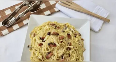 Imagem ilustrativa da notícia: Espaguete à carbonara: receita cremosa e fácil fica pronta em 40 minutos