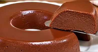 Imagem ilustrativa da notícia: Pudim de chocolate cremoso é fácil de fazer e não vai ao forno