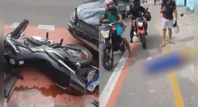 Imagem ilustrativa da notícia: Motociclista fica ferido após colisão na Pedro Álvares Cabral