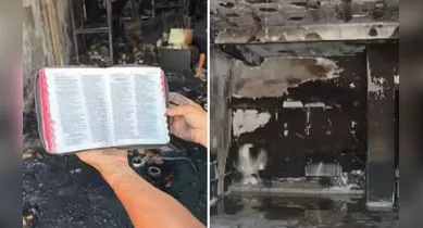 Imagem ilustrativa da notícia: Bíblia é encontrada intacta após incêndio destruir loja em Goiânia