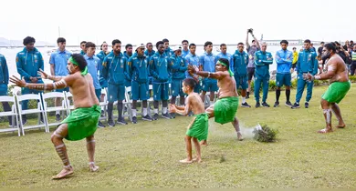 Imagem ilustrativa da notícia: Seleção brasileira chega a Townsville e participa de ritual aborígene