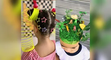 Imagem ilustrativa da notícia: Dia do Cabelo Maluco: penteados criativos fazem sucesso entre as crianças