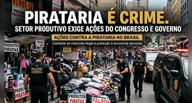 Imagem ilustrativa da notícia: Pirataria: setor produtivo cobra ações do Congresso e governo