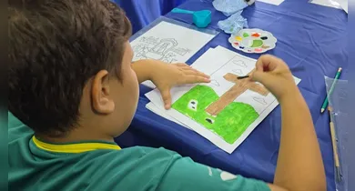 Imagem ilustrativa da notícia: Crianças pintam o Círio de Marabá em oficinas gratuitas