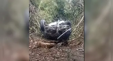 Imagem ilustrativa da notícia: Vídeo: Prefeito do sul do Pará sofre acidente e veículo cai da ponte