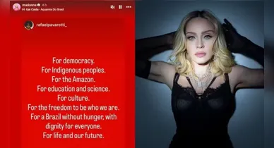Imagem ilustrativa da notícia: Madonna compartilha post de paraense com mensagem pró-Lula