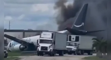 Imagem ilustrativa da notícia: Avião da Amazon sai da pista e deixa cinco mortos em Miami