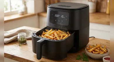 Imagem ilustrativa da notícia: Descubra como fazer a batata “frita” perfeita na air fryer
