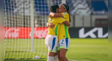 Imagem ilustrativa da notícia: Brasil leva susto, mas goleia Canadá em estreia na Copa Feminina sub-17