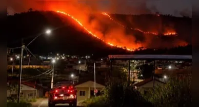 Imagem ilustrativa da notícia: Incêndio de grandes proporções atinge Morro das Antenas em Canaã dos Carajás