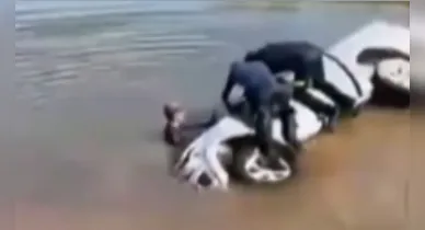 Imagem ilustrativa da notícia: Carro cai em represa no Pará e motorista é resgatado