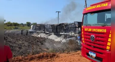 Imagem ilustrativa da notícia: Colisão provoca incêndio em veículos na BR-155 no Pará