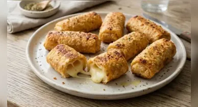 Imagem ilustrativa da notícia: Receita de enroladinho de queijo na airfryer: fácil e crocante