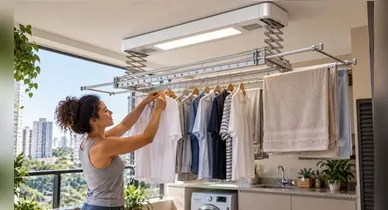 Imagem ilustrativa da notícia: Xiaomi lança varal inteligente que seca roupa e vira luminária