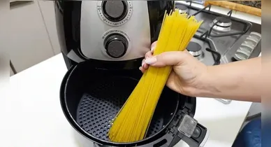 Imagem ilustrativa da notícia: Macarrão na air fryer feito de um jeito prático e surpreendente