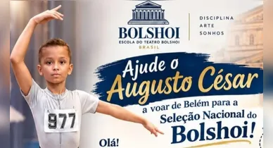 Imagem ilustrativa da notícia: Paraense de 8 anos busca apoio para disputar vaga na Escola do Teatro Bolshoi