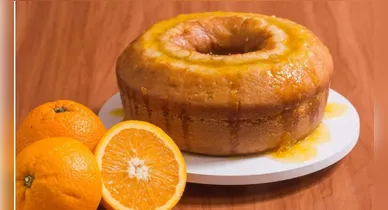 Imagem ilustrativa da notícia: Bolo de laranja fofinho sem glúten e sem açúcar; veja como fazer