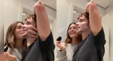 Imagem ilustrativa da notícia: Vídeo: Sasha raspa barba de João Lucas e resultado surpreende