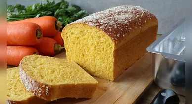 Imagem ilustrativa da notícia: Pão de cenoura fofinho: receita caseira para o café da manhã