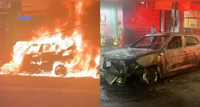 Imagem ilustrativa da notícia: Bombeiro tem carro incendiado no bairro do Guamá, em Belém