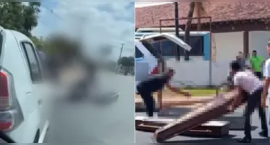 Imagem ilustrativa da notícia: Caixão cai de carro funerário e fica no meio da rua em Marabá