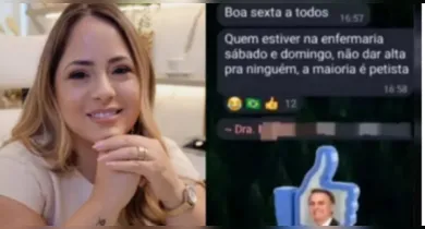 Imagem ilustrativa da notícia: Médica é afastada após ordem de prender pacientes petistas em hospital