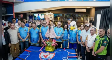 Imagem ilustrativa da notícia: Águia de Marabá lança camisa especial em homenagem ao Círio