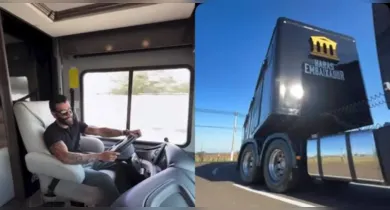 Imagem ilustrativa da notícia: Vejas as imagens do Motorhome gigante de Gusttavo Lima