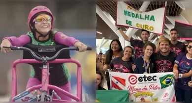 Imagem ilustrativa da notícia: Orgulho do Pará: atleta é recebida com festa após ouro em Cali