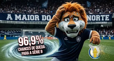 Imagem ilustrativa da notícia: Remo tem 96,9% de chance de cair para a Série B, aponta UFMG